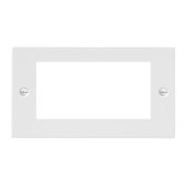 Hamilton 80EURO4 Gloss White 4 Gang Double Plate 