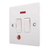 Hamilton 80SPNCWH-W Gloss White Switched Connection Unit 13A and Flex Outlet