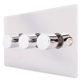 Hamilton 873X40 Polished Chrome 3 Gang Dimmer 400W