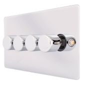 Hamilton 874X40 Polished Chrome 4 Gang Dimmer 400W