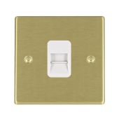 Hamilton 72TCMW Satin Brass telephone master socket