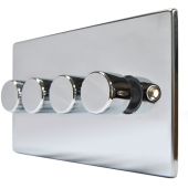 Hamilton 774X40 Polished Chrome 4 Gang Dimmer