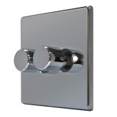 Hamilton 782X40 Black Nickel 2 Gang Dimmer 400w