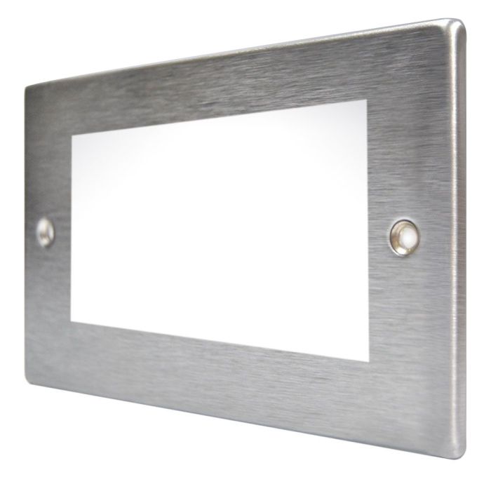 Hamilton 74EURO4 Stainless Steel 4 Gang Modular Plate