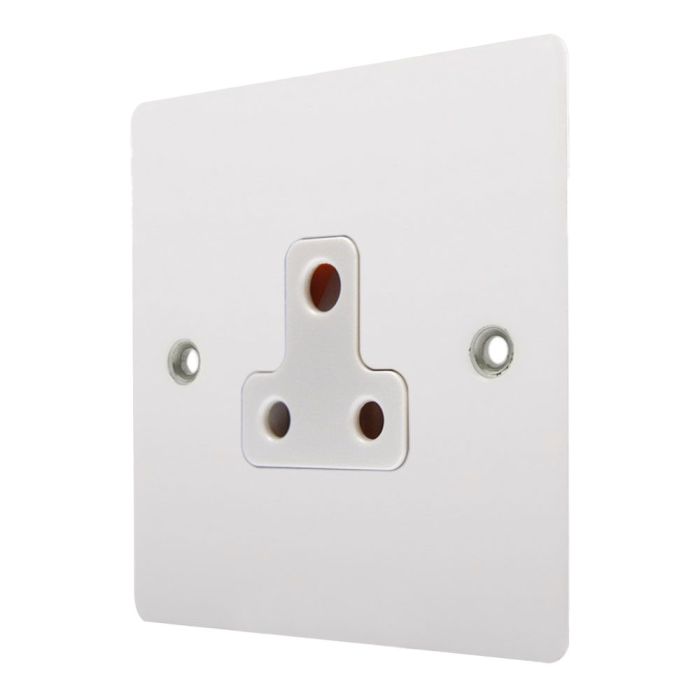 Hamilton 80US5W Gloss White Unswitched 5A Socket