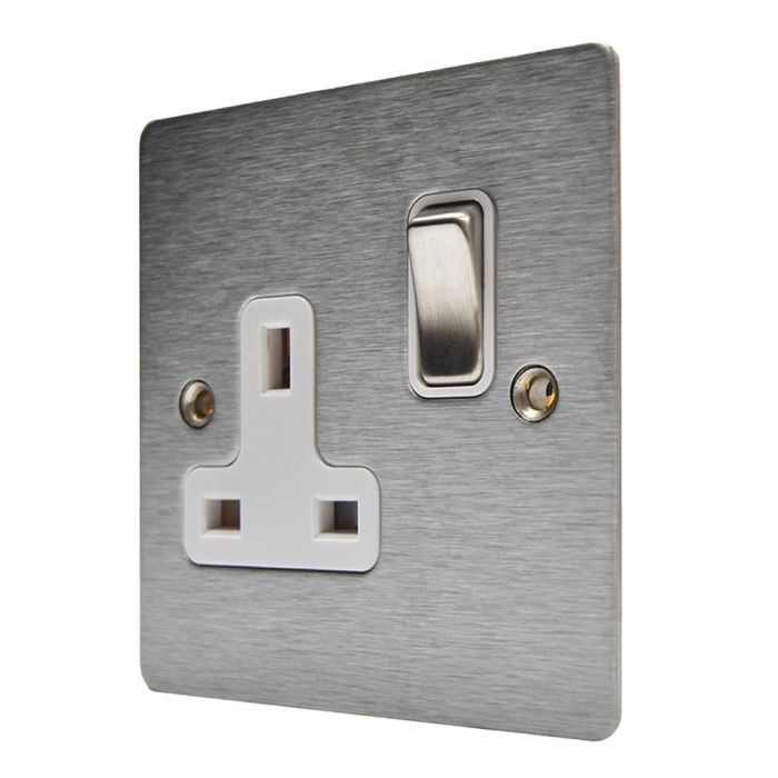 Hamilton 84SS1SS-W Stainless Steel 13a Single Socket