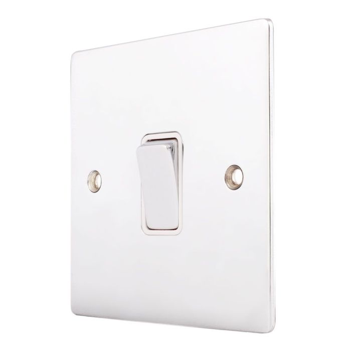 Hamilton 87R21BC-W Polished Chrome 10a 1 Gang Light Switch